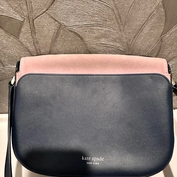 Kate Spade Pink and Blue Bag like new Nadine Patchwork Medium Flap Shoulder Bag - Picture 11 of 14